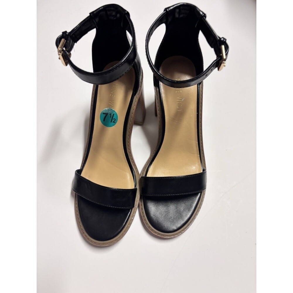 Nine West Women's  Ankle Strap Heels Black Size 7 1/2 Preowned